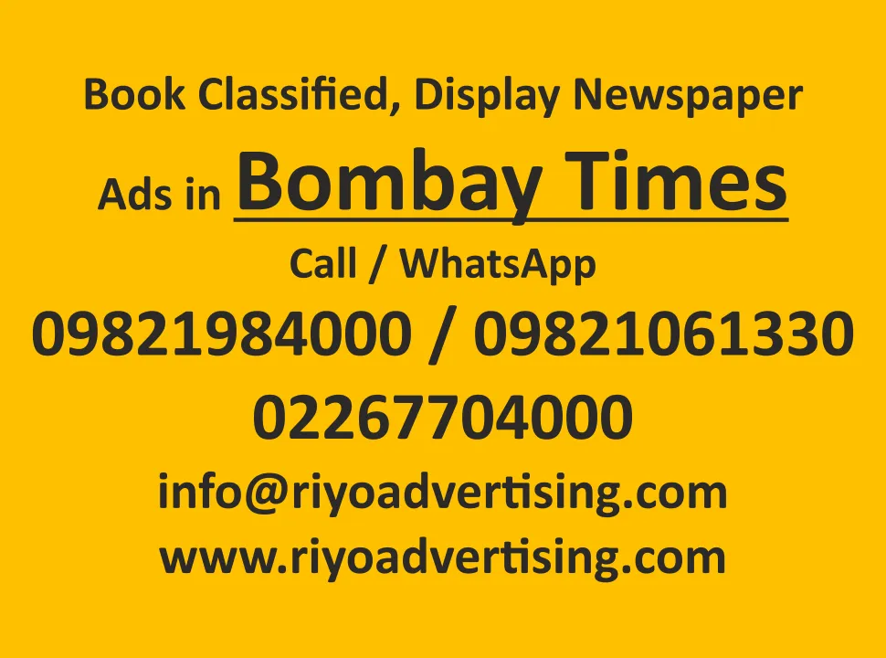 Bombay-Times newspaper ad booking book newspaper ad in Bombay Times online