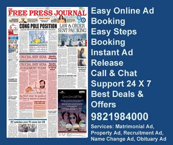 Freepress-Journal Free Press Journal ad rate